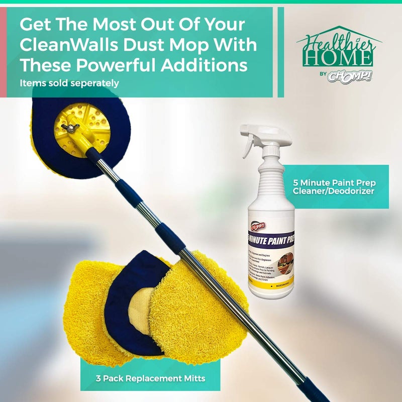 CHOMP! Paint Prep Cleaner Deglosser: Healthier Home 5 Minute Wall and Ceiling, Baseboards, Cabinets Painting Preparation Trim, Spray Gloss, Dirt, Grime, Grease Remover 32 Ounces, 32 oz - Image 4